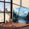 stunning pixel art poster black blue hues perfect unique touch space eye wall ideal gift lovers striking centerpiece home sizes A4 cm A0