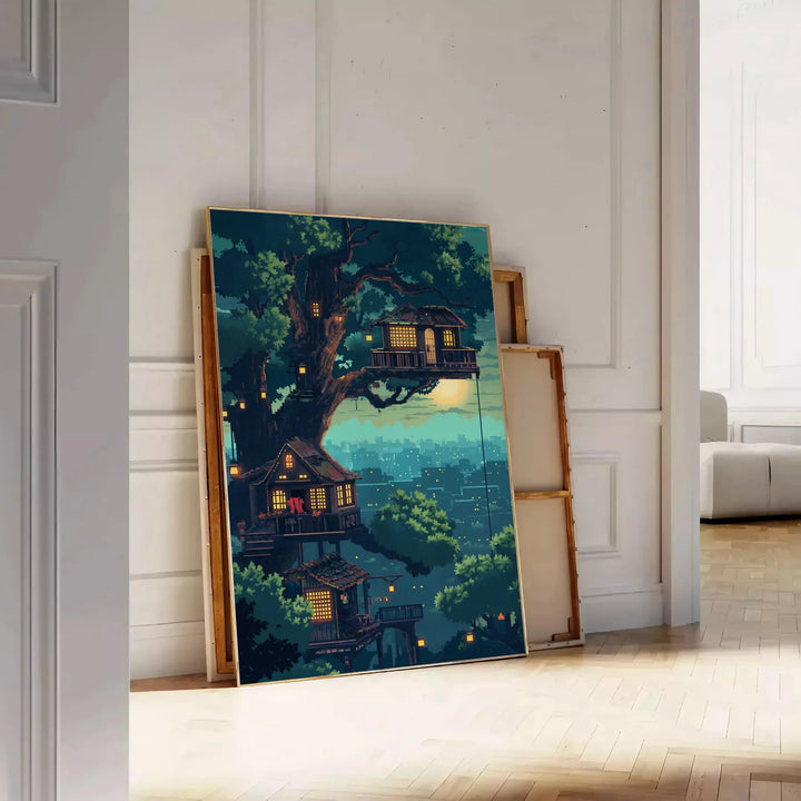 Pixel Art Poster Travel Poster High Quality Frame Premium Print Home Decor Color