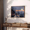 space captivating pixel art poster stunning gray blue color palette unique wall thoughtful gift lover sizes A4 inches A0