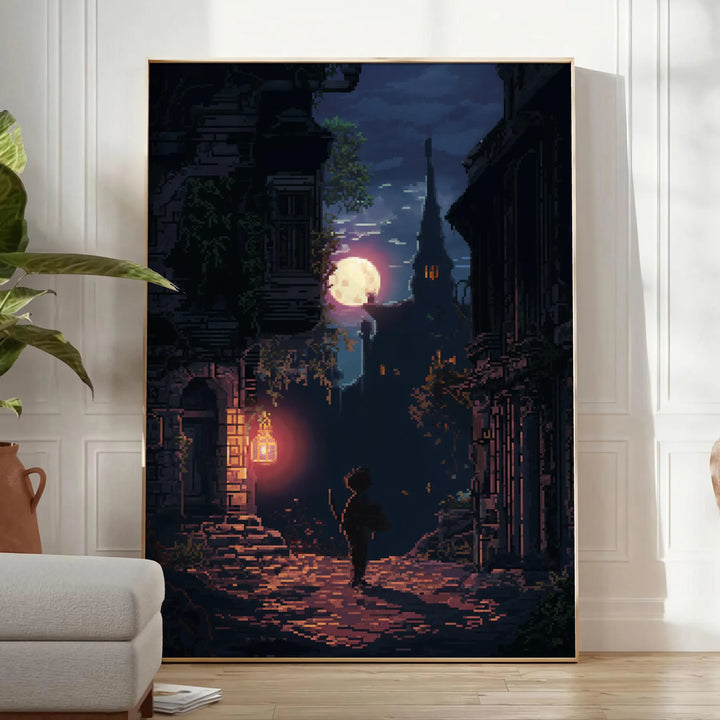 Pixel Art Print 3 Travel Poster High Quality Frame Premium Print Home Decor Color