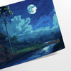 space captivating pixel art poster vibrant shades blue unique wall thoughtful gift print digital charm room decor today standalone piece