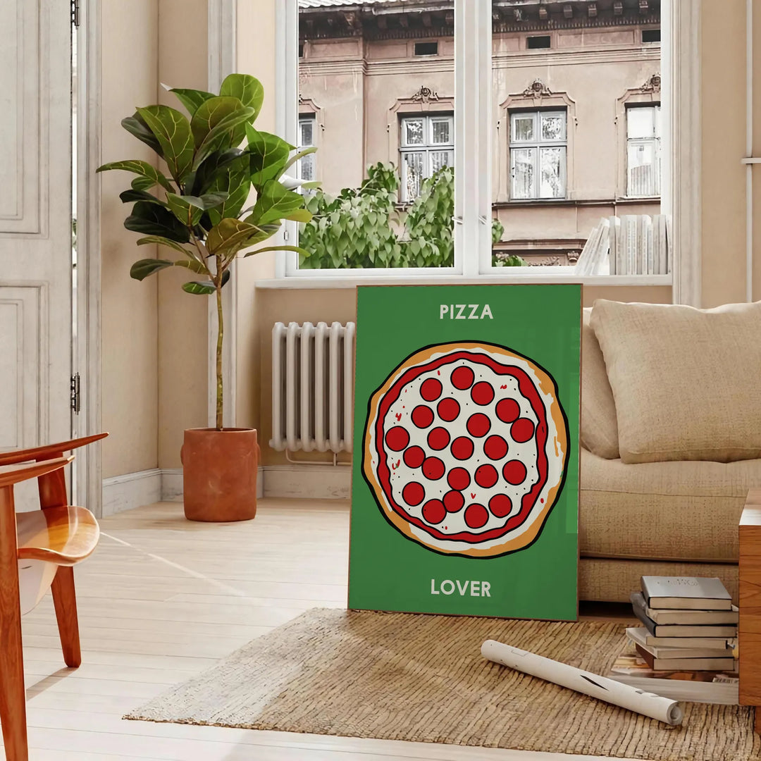 Pizza Kitchen Print Travel Poster High Quality Frame Premium Print Home Decor Color