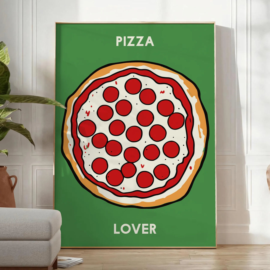 Pizza Kitchen Print Travel Poster High Quality Frame Premium Print Home Decor Color