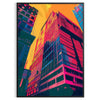 space vibrant pop art poster dynamic blend orange blue hues stylish wall unique gift eye piece splash color room A4 cm A0 sizes
