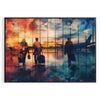 space vibrant pop art poster green gray hues wall unique gift print room modern charm style unframed options standout addition collection