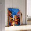 space striking pop art poster vibrant shades orange blue unique wall memorable gift artwork splash excitement room perfect fit dimensions A4 cm A0