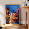 space striking pop art poster vibrant shades orange blue unique wall memorable gift artwork splash excitement room perfect fit dimensions A4 cm A0