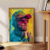 burst creativity space vibrant pop art poster dynamic green blue hues wall enthusiasts unique gift captivating artwork flair room unframed edition today