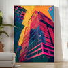 space vibrant pop art poster dynamic blend orange blue hues stylish wall unique gift eye piece splash color room A4 cm A0 sizes
