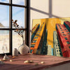 Affiche Pop vibrant noir orange parfait intérieur cadeau idéal amateurs art moderne versions