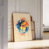 vibrant touch space Pop Art 14 poster bold orange blue hues eye wall perfect lover unique gift decor stunning artwork unmounted choices