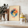 vibrant touch space Pop Art 14 poster bold orange blue hues eye wall perfect lover unique gift decor stunning artwork unmounted choices