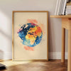 vibrant touch space Pop Art 14 poster bold orange blue hues eye wall perfect lover unique gift decor stunning artwork unmounted choices