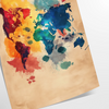univers Pop Art affiche exclusive teintes marron orange une touche artistique intérieur cadeau unique multiples formats A4 cm 60×80 A0