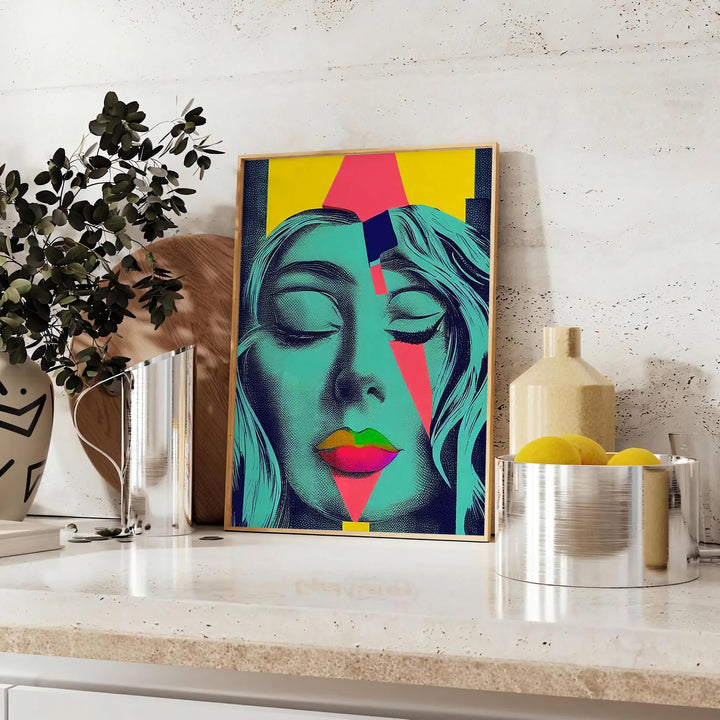 Pop Woman Art Travel Poster High Quality Frame Premium Print Home Decor Color