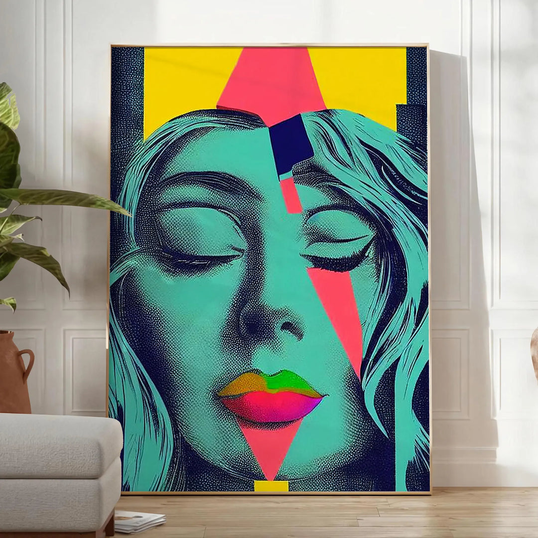 Pop Woman Art Travel Poster High Quality Frame Premium Print Home Decor Color