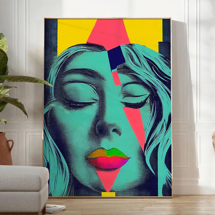 Pop Woman Art Travel Poster High Quality Frame Premium Print Home Decor Color