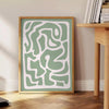 perfect blend style trend vibrant green blue poster eye wall art ideal gift pop color space decor captivating print available unframed options