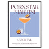 Affiche intérieure cocktail Martini mélange vibrant orange bleu Parfait cadeau amateurs art mixologie cadre encadrement