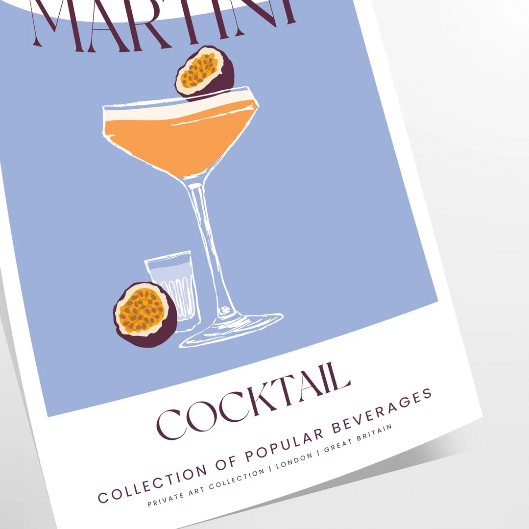 Pornstar Martini Cocktail Art Travel Poster High Quality Frame Premium Print Home Decor Color