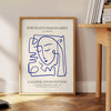 world Portraits Imaginaires Maximalist striking poster bold blue white hues setting artwork unique gift stunning addition wall art collection