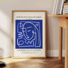 allure Portraits Imaginaires maximalist poster blue white hues captivating piece wall art perfect gift space stunning print décor unique artwork