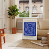 allure Portraits Imaginaires maximalist poster blue white hues captivating piece wall art perfect gift space stunning print décor unique artwork