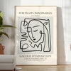 space Portraits Imaginaires Maximalist poster black white masterpiece blends imagination bold design perfect modern interior striking wall art gift A4 cm A0 sizes
