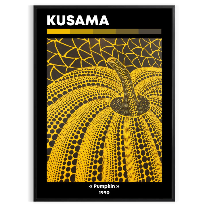 Pumpkin Yayoi Kusama Art 1 Travel Poster High Quality Frame Premium Print Home Decor Color