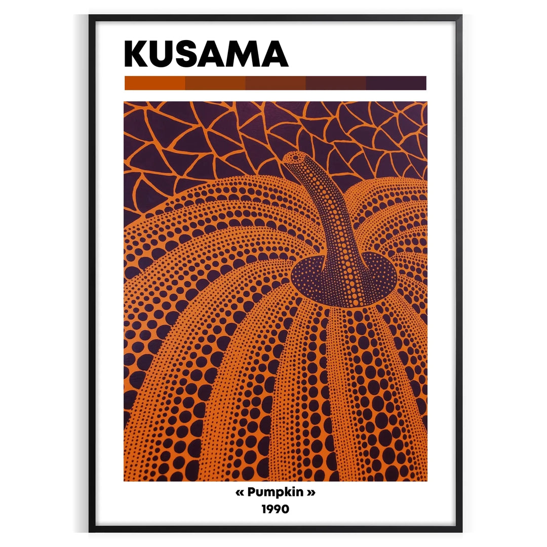 Pumpkin Yayoi Kusama Poster 2 Travel Poster High Quality Frame Premium Print Home Decor Color