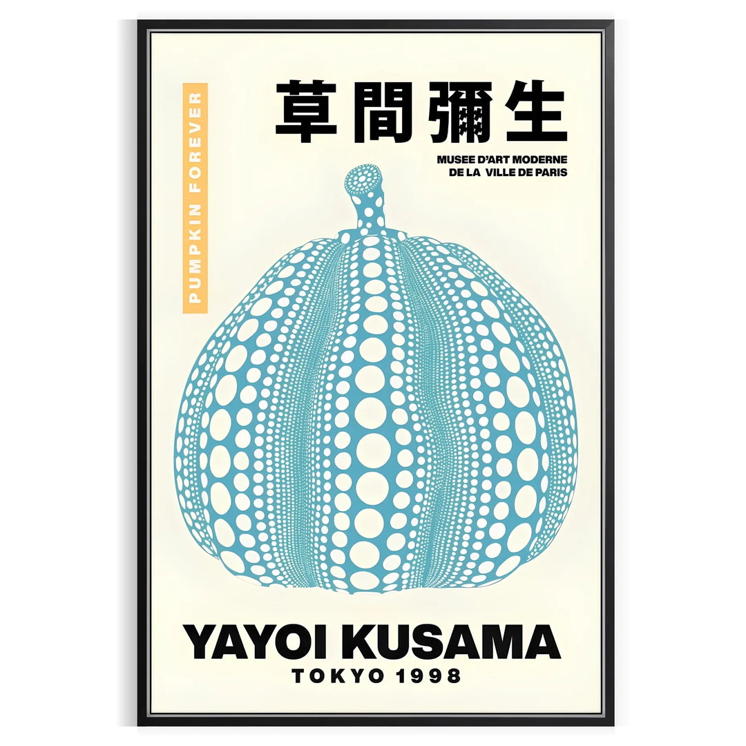 Pumpkin Yayoi Kusama Wall Print Travel Poster High Quality Frame Premium Print Home Decor Color