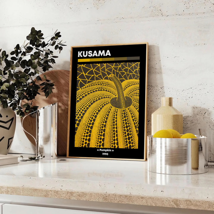 Pumpkin Yayoi Kusama Art 1 Travel Poster High Quality Frame Premium Print Home Decor Color