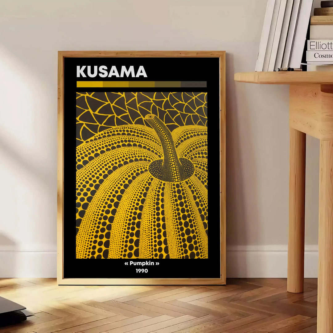 Pumpkin Yayoi Kusama Art 1 Travel Poster High Quality Frame Premium Print Home Decor Color