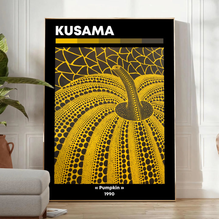 Pumpkin Yayoi Kusama Art 1 Travel Poster High Quality Frame Premium Print Home Decor Color