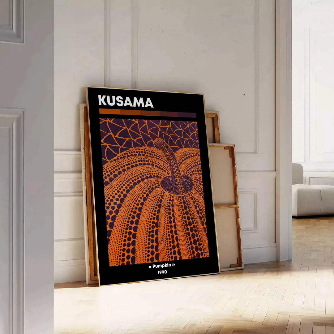 Pumpkin Yayoi Kusama Art Travel Poster High Quality Frame Premium Print Home Decor Color