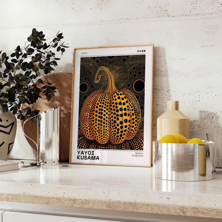 Pumpkin Yayoi Kusama Poster 1 Travel Poster High Quality Frame Premium Print Home Decor Color