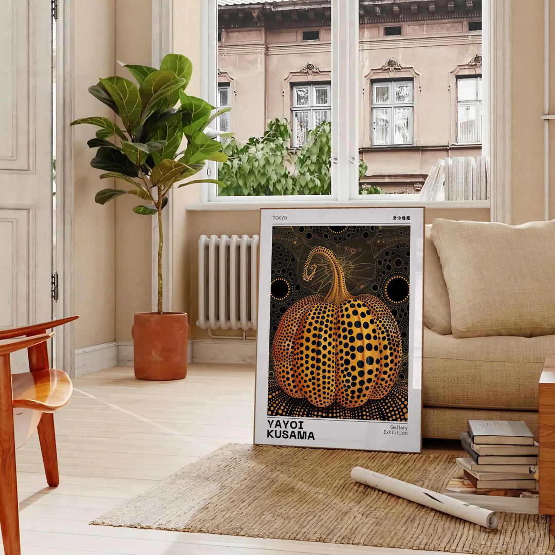 Pumpkin Yayoi Kusama Poster 1 Travel Poster High Quality Frame Premium Print Home Decor Color