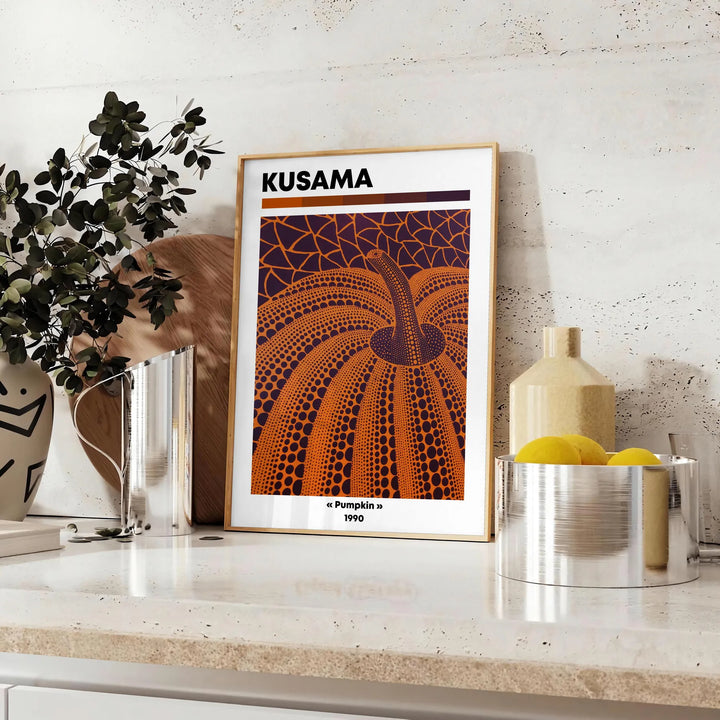 Pumpkin Yayoi Kusama Poster 2 Travel Poster High Quality Frame Premium Print Home Decor Color