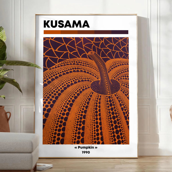 Pumpkin Yayoi Kusama Poster 2 Travel Poster High Quality Frame Premium Print Home Decor Color