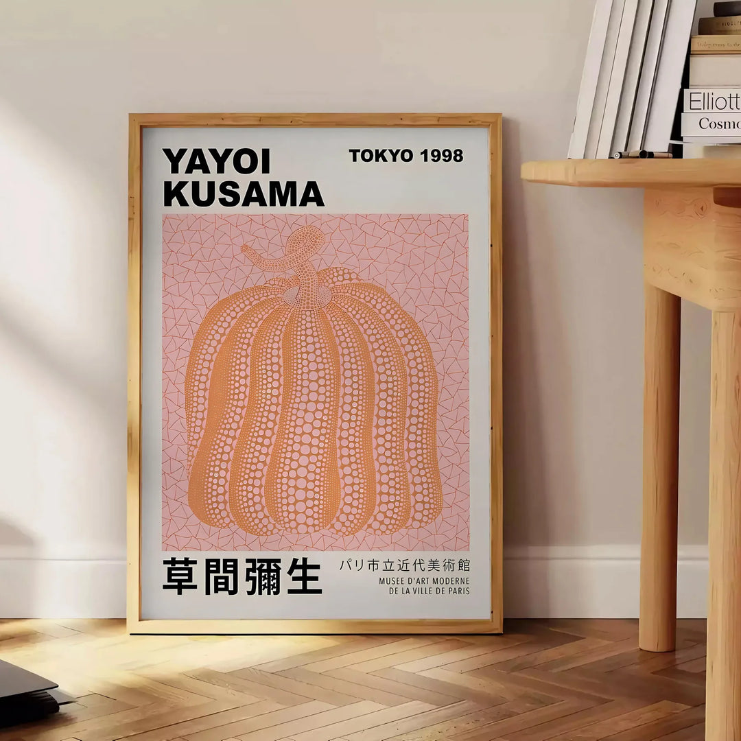 Pumpkin Yayoi Kusama Print 1 Travel Poster High Quality Frame Premium Print Home Decor Color