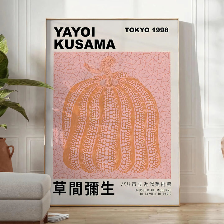 Pumpkin Yayoi Kusama Print 1 Travel Poster High Quality Frame Premium Print Home Decor Color