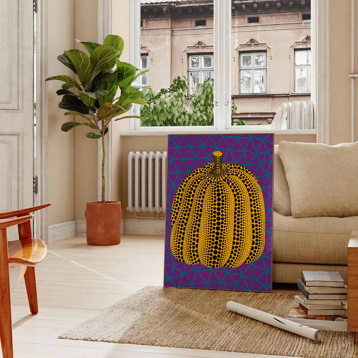 Pumpkin Yayoi Kusama Print 2 Travel Poster High Quality Frame Premium Print Home Decor Color