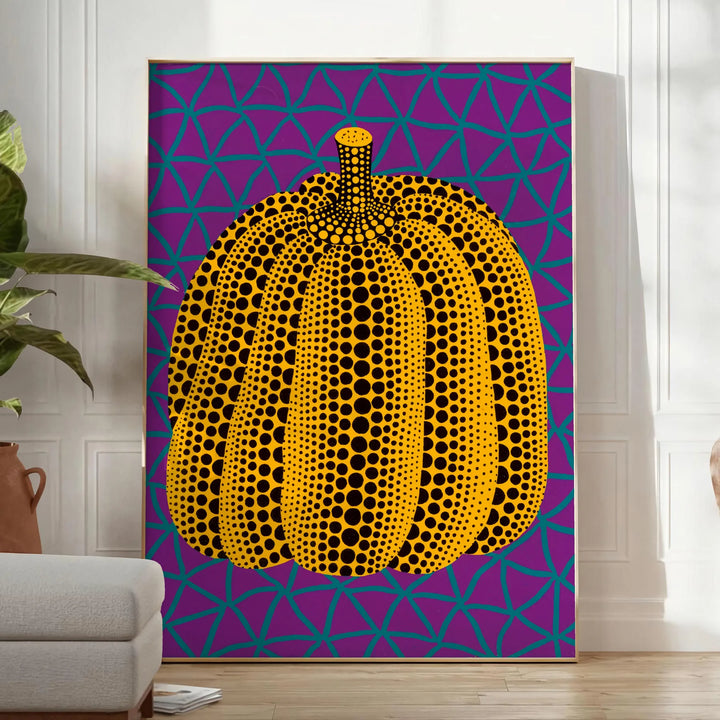 Pumpkin Yayoi Kusama Print 2 Travel Poster High Quality Frame Premium Print Home Decor Color