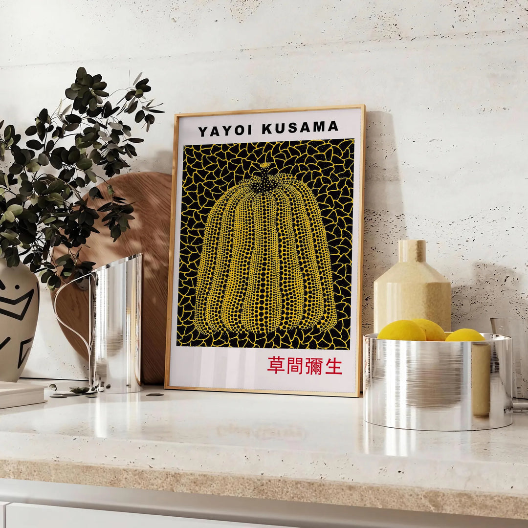 Pumpkin Yayoi Kusama Print 3 Travel Poster High Quality Frame Premium Print Home Decor Color