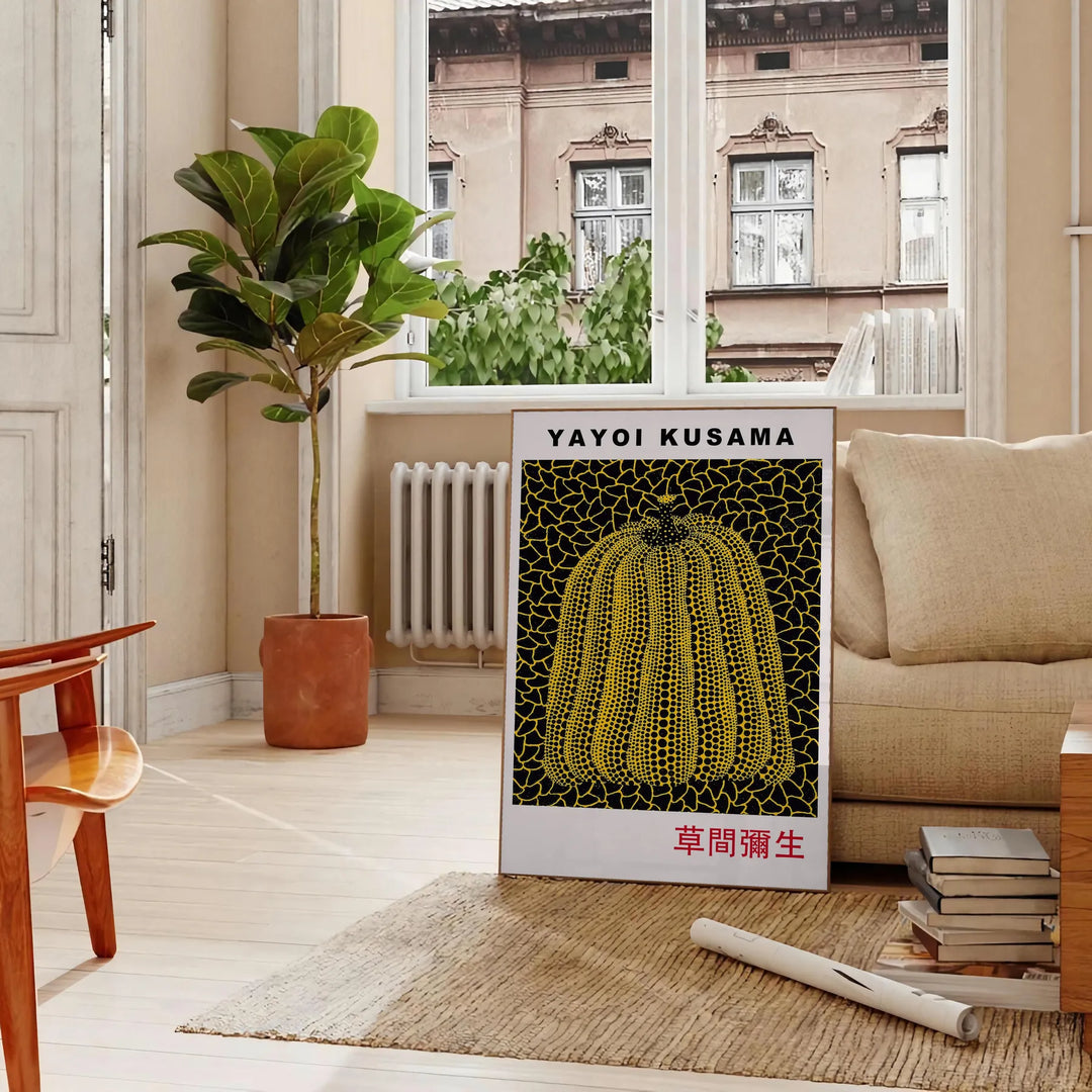 Pumpkin Yayoi Kusama Print 3 Travel Poster High Quality Frame Premium Print Home Decor Color