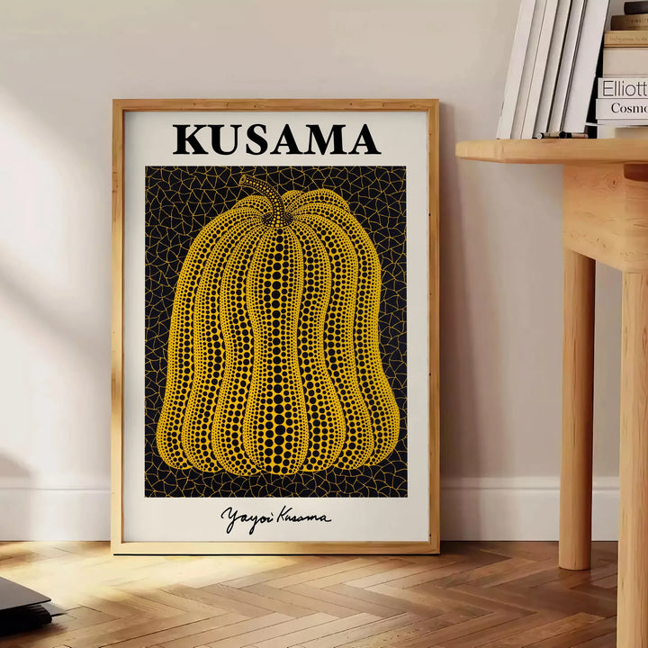 Pumpkin Yayoi Kusama Print Travel Poster High Quality Frame Premium Print Home Decor Color