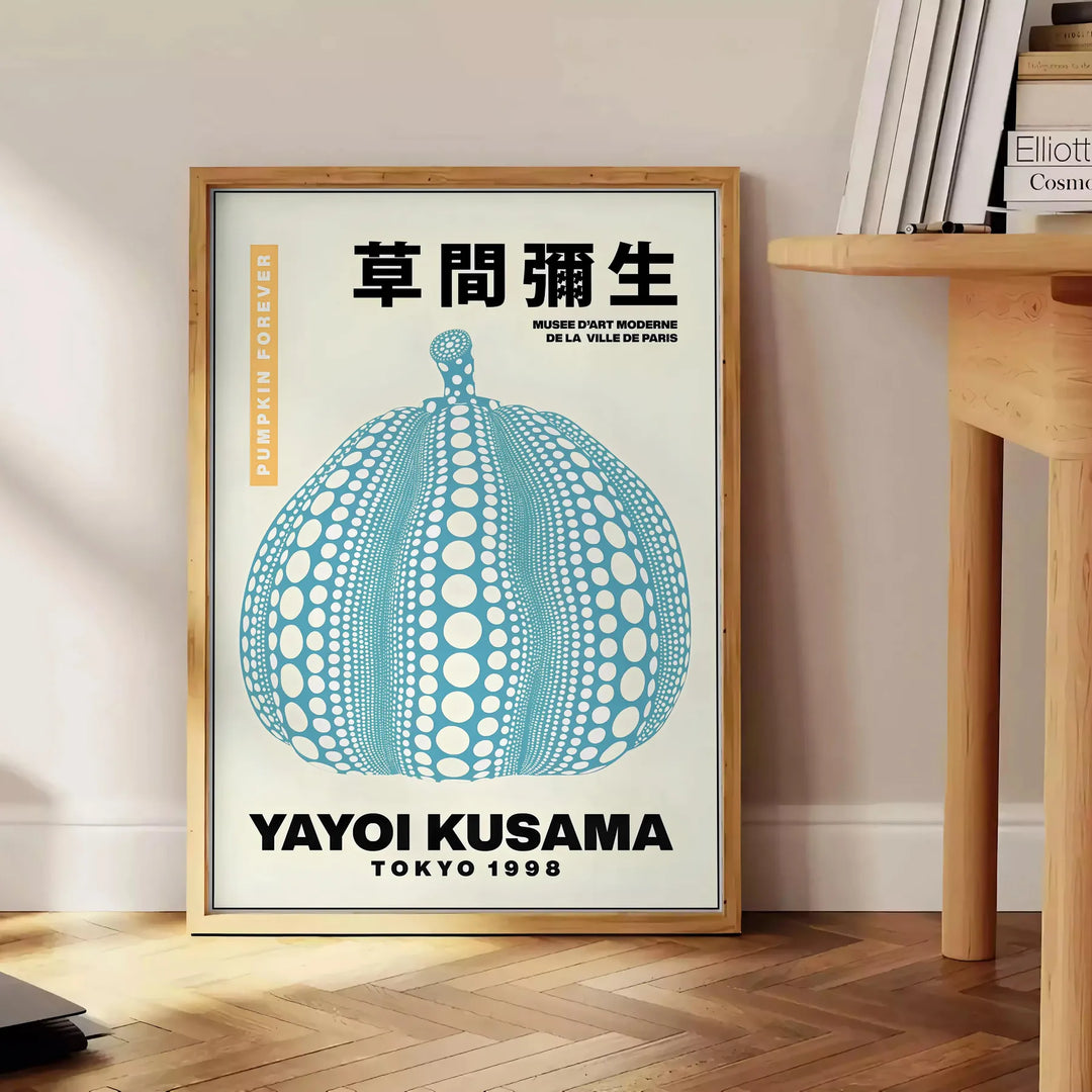 Pumpkin Yayoi Kusama Wall Print Travel Poster High Quality Frame Premium Print Home Decor Color