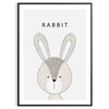 space captivating rabbit animal poster serene hues gray black elegant wall art perfect gift nature lovers enthusiasts room exquisite artwork