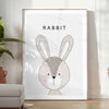 space captivating rabbit animal poster serene hues gray black elegant wall art perfect gift nature lovers enthusiasts room exquisite artwork