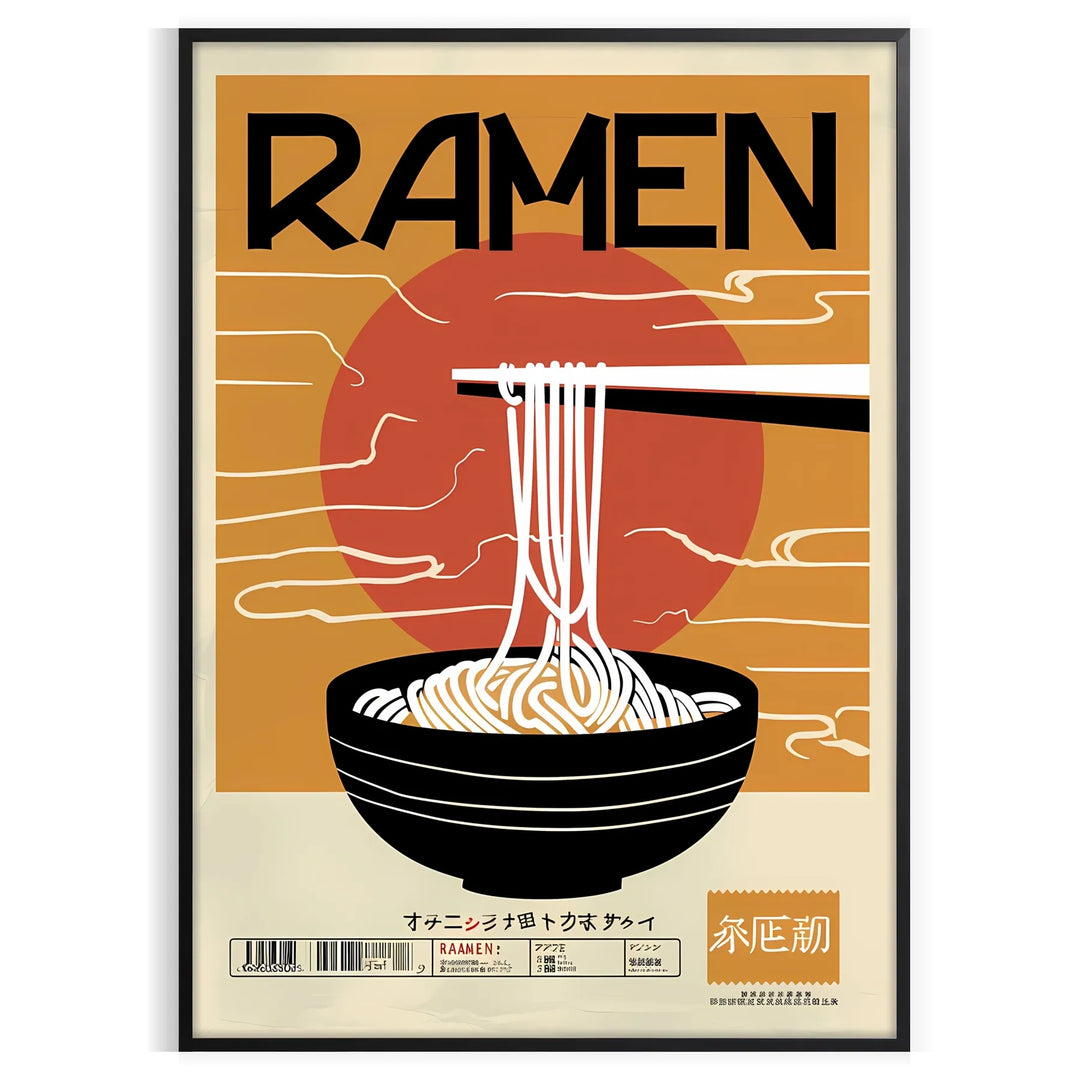 Ramen Kitchen Art Travel Poster High Quality Frame Premium Print Home Decor Color